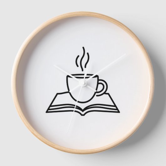 Modern Reader's Coffee & Book Wall Clock 壁時計 (正面)