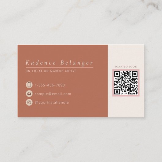 Modern Readymade Logo Photo Makeup Artist 名刺 (裏面)