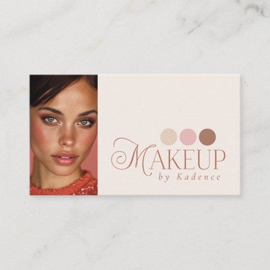 Modern Readymade Logo Photo Makeup Artist 名刺 (正面)