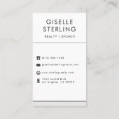 Modern Real Estate Agent Broker Photo 名刺 (裏面)