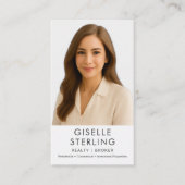 Modern Real Estate Agent Broker Photo 名刺 (正面)