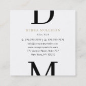 Modern Real Estate Agent Business Card スクエア名刺 (裏面)