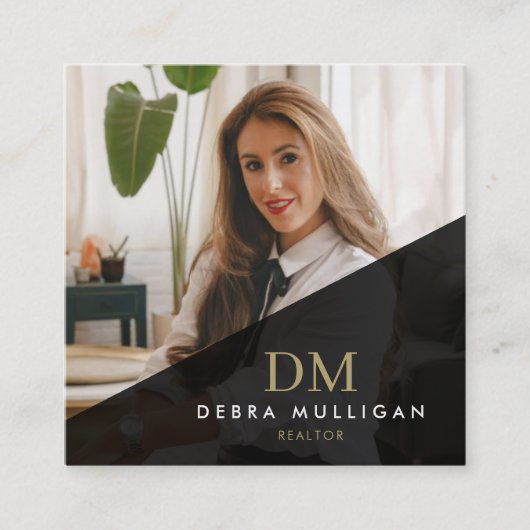 Modern Real Estate Agent Business Card  スクエア名刺 (正面)