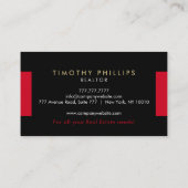 Modern Real Estate Agent Business Card  名刺 (裏面)