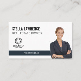 Modern Real Estate Agent Photo LOGO PRESENTATION 名刺