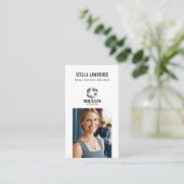Modern Real Estate Agent Vertical Photo Logo 名刺 (スタンド正面)