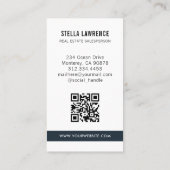 Modern Real Estate Agent Vertical Photo Logo 名刺 (裏面)
