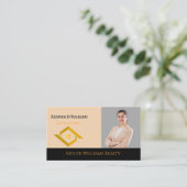 Modern Real Estate Black and gold custom logo  名刺 (スタンド正面)