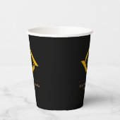 Modern Real Estate Black and gold custom logo 紙コップ (左)