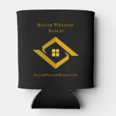 Modern Real Estate Black and gold custom logo  缶クーラー (裏面)