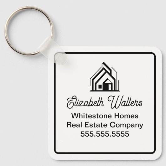 Modern Real Estate Company Customized Realtor キーホルダー (正面)