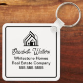 Modern Real Estate Company Customized Realtor キーホルダー (裏面)