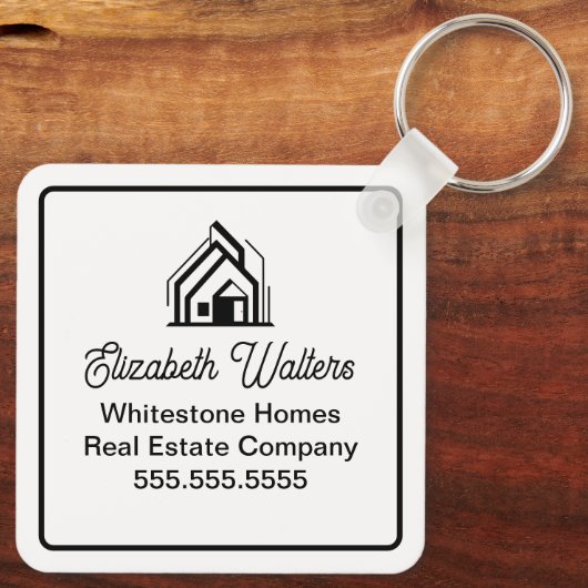 Modern Real Estate Company Customized Realtor キーホルダー (裏面)