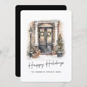 Modern Real Estate Corporate Business Christmas  シーズンカード (正面/裏面)