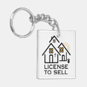 Modern Real Estate License To Sell  キーホルダー (正面左)