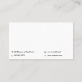 Modern Real Estate Logo | Black Texture 名刺 (裏面)