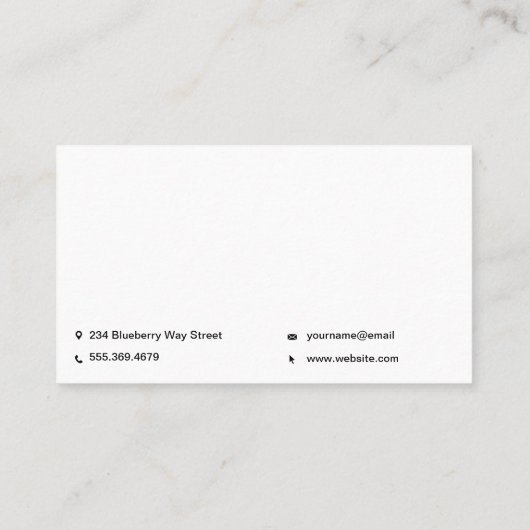 Modern Real Estate Logo | Black Texture 名刺 (裏面)