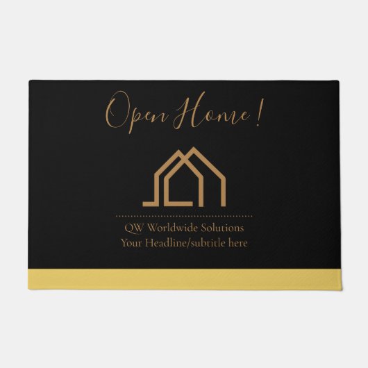 Modern Real Estate Logo Promotional doormat ドアマット (正面)