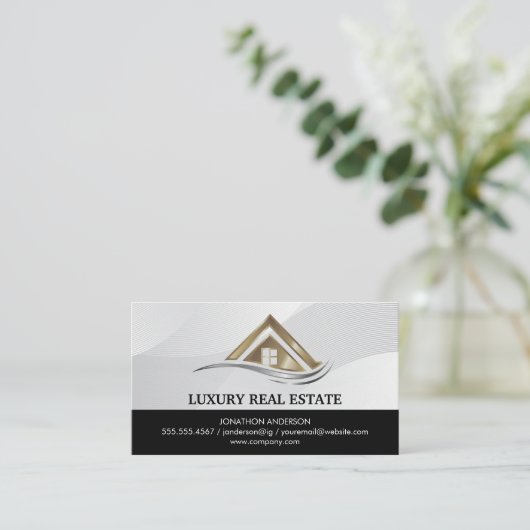 Modern Real Estate Logo | Property Management 名刺 (スタンド正面)