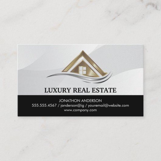 Modern Real Estate Logo | Property Management 名刺 (正面)