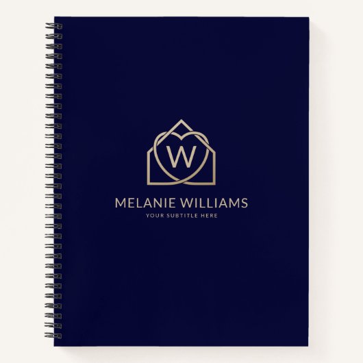 Modern Real Estate Promotional Realtor Logo ノートブック (正面)