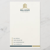 Modern Real Estate Stationery Paper 便箋 (正面)