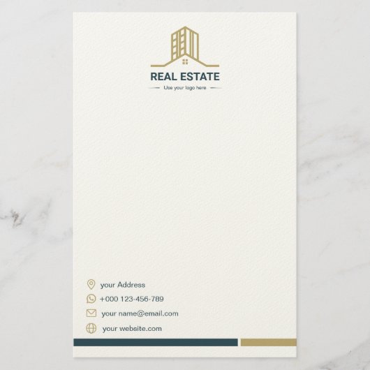 Modern Real Estate Stationery Paper 便箋 (正面)