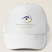 Modern Real Estate white and gold custom logo  キャップ (正面)