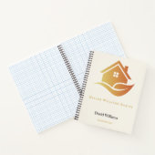 Modern Real Estate white and gold custom logo  ノートブック (内部)