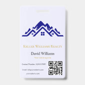 Modern Real Estate white and gold custom logo  バッジ (裏面)