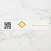 Modern Real Estate white and gold custom logo  ペットボトルラベル (シングルラベル)