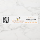 Modern Real Estate white and gold custom logo  ペットボトルラベル (シングルラベル)