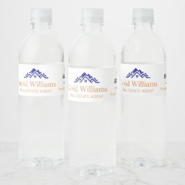 Modern Real Estate white and gold custom logo  ペットボトルラベル