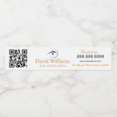 Modern Real Estate white and gold custom logo ペットボトルラベル (シングルラベル)