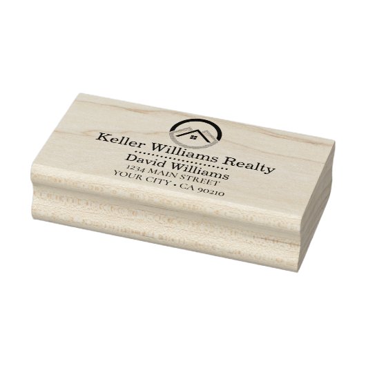 Modern Real Estate white and gold custom logo  ラバースタンプ (スタンプ)