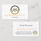 Modern Real Estate white and gold custom logo  名刺 (正面/裏面)