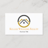 Modern Real Estate white and gold custom logo  名刺 (正面)