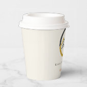 Modern Real Estate white and gold custom logo  紙コップ (右)