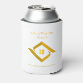 Modern Real Estate White and gold custom logo  缶クーラー (缶裏面)