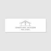 Modern Realtor Home Logo  名札 (正面)