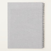 Modern Realtor Home Logo Gray Faux Linen プランナー手帳 (裏面)