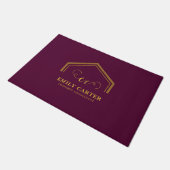 Modern Realtor Logo Promotional doormat ドアマット (アングル)