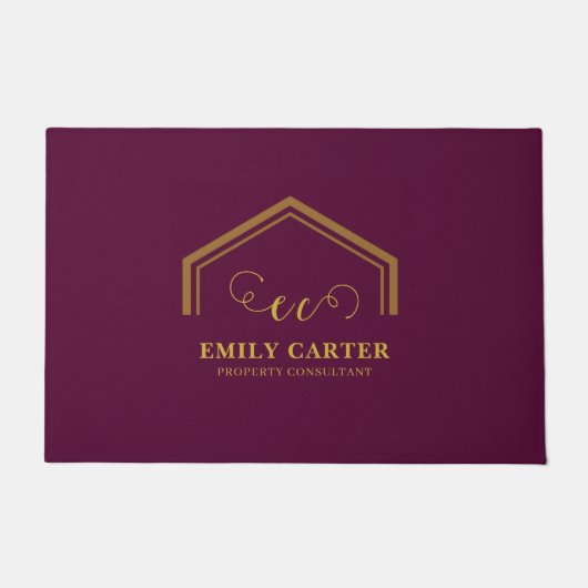 Modern Realtor Logo Promotional doormat ドアマット (正面)