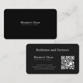 Modern Realtor Promotional simple qr code style 名刺 (正面/裏面)