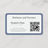 Modern Realtor Promotional simple qr code style 名刺 (裏面)