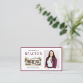 Modern Realtor Real Estate Agent Photo 名刺 (スタンド正面)