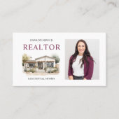Modern Realtor Real Estate Agent Photo 名刺 (正面)