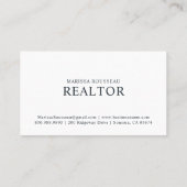 Modern Realtor Real Estate Photo Business Card 名刺 (裏面)
