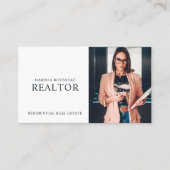 Modern Realtor Real Estate Photo Business Card 名刺 (正面)