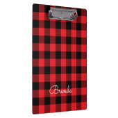 Modern Red and Black Buffalo Check クリップボード (右)